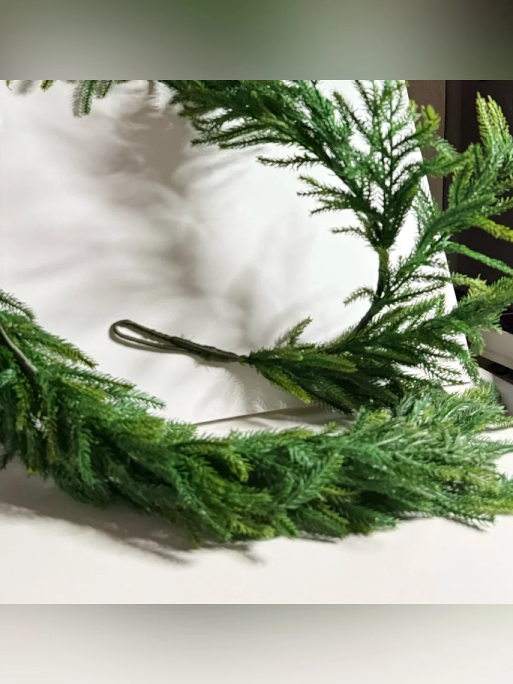 Evergreen Pine Garland - Lifelike Green Rubber Home Accent 6ft rubber